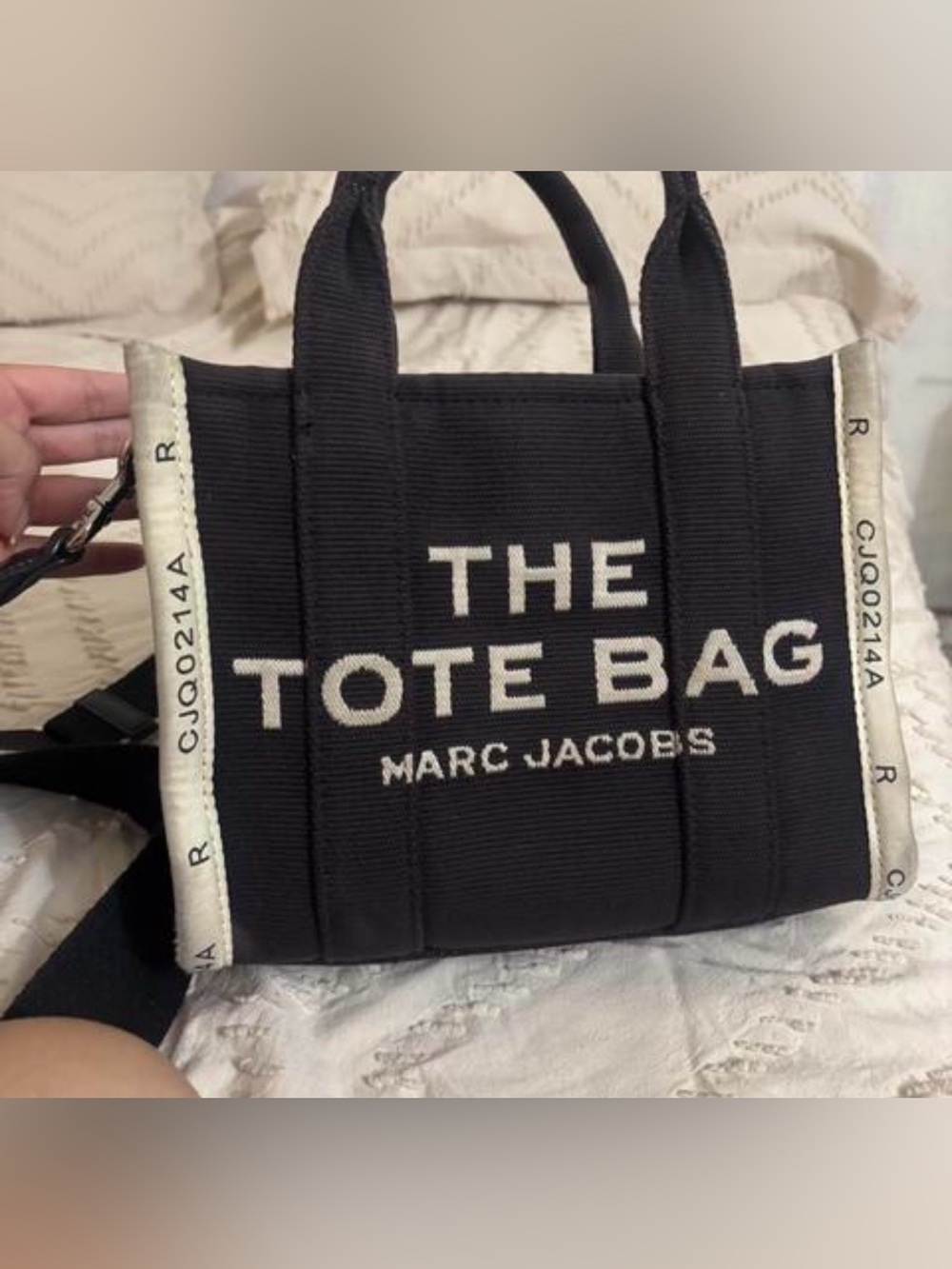 Marc Jacobs Black Jacquard Small Tote